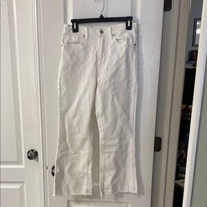 Just Black Denim White Flare Wide Leg Jeans